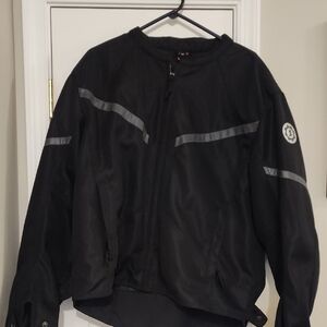 Mens Black Motorcycle Jacket